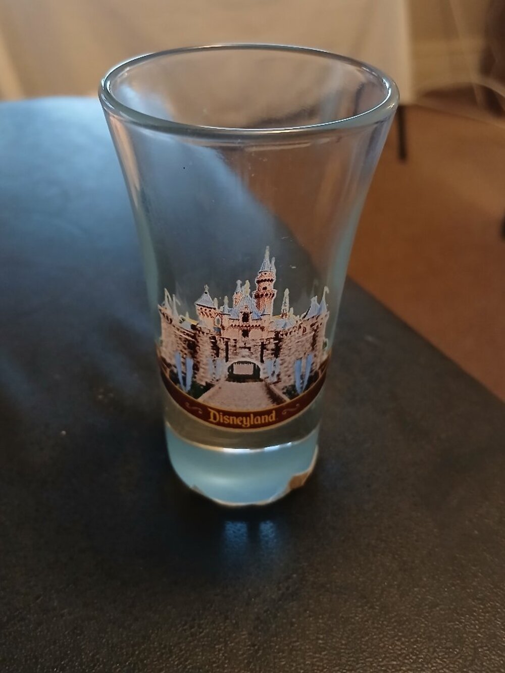 Vintage Disneyland Shot Glass Disney Princess Castle Tall Shot Glass 3.5" Tall